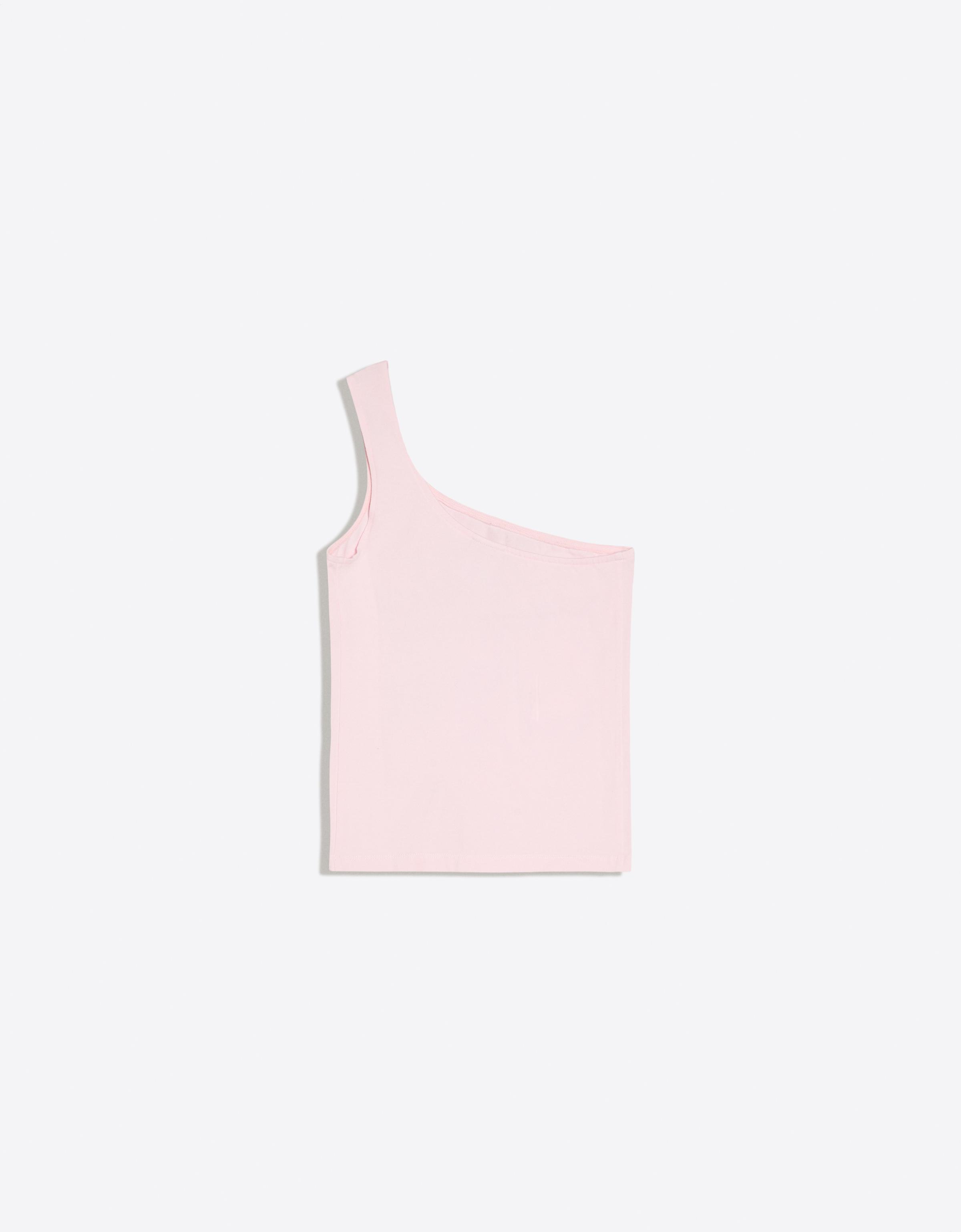 Zara Larsson asymmetric print top — Pink