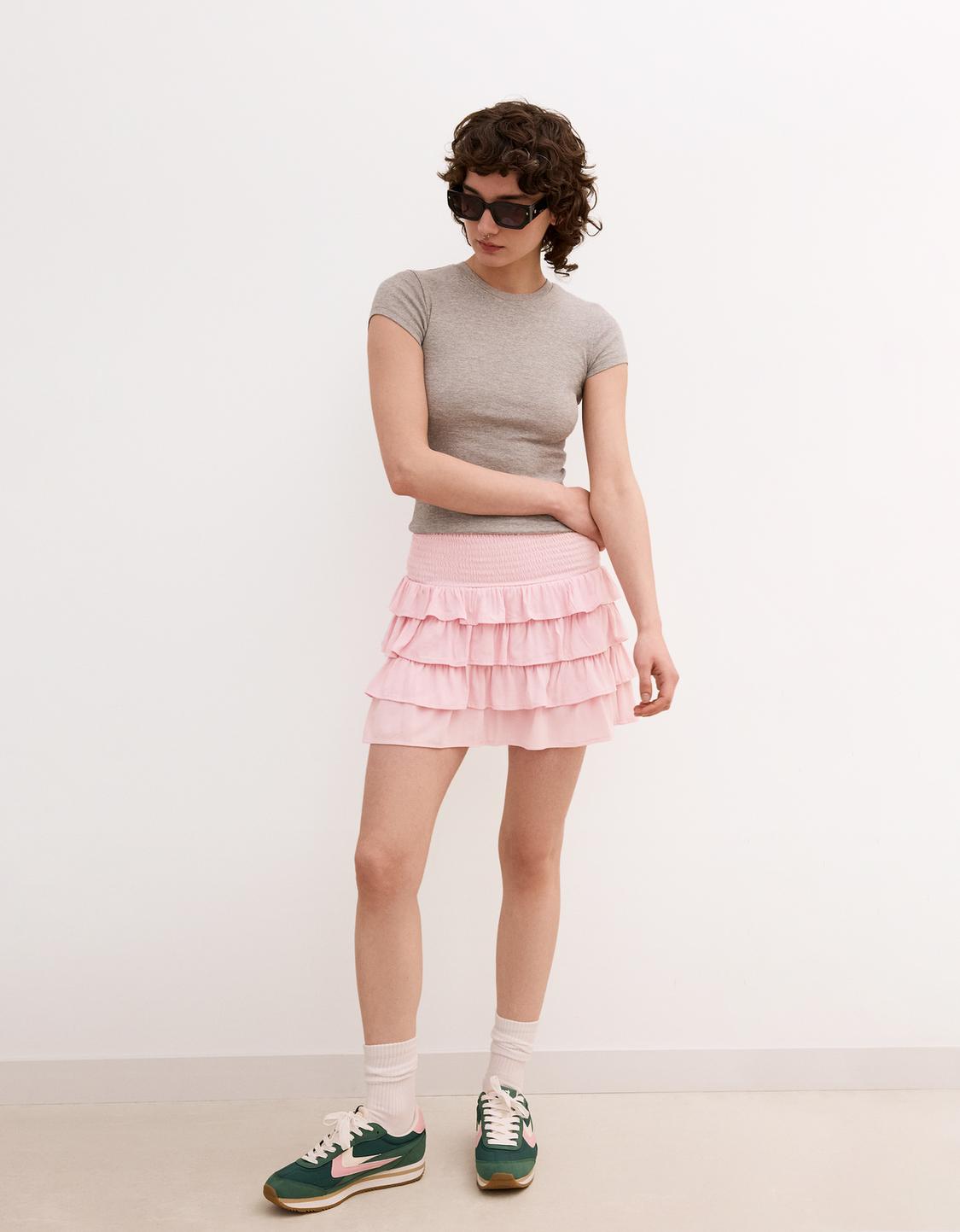Ruffled mini skirt