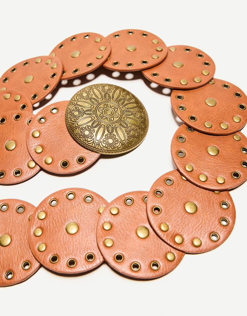 Ceinture à rivets-Cuir