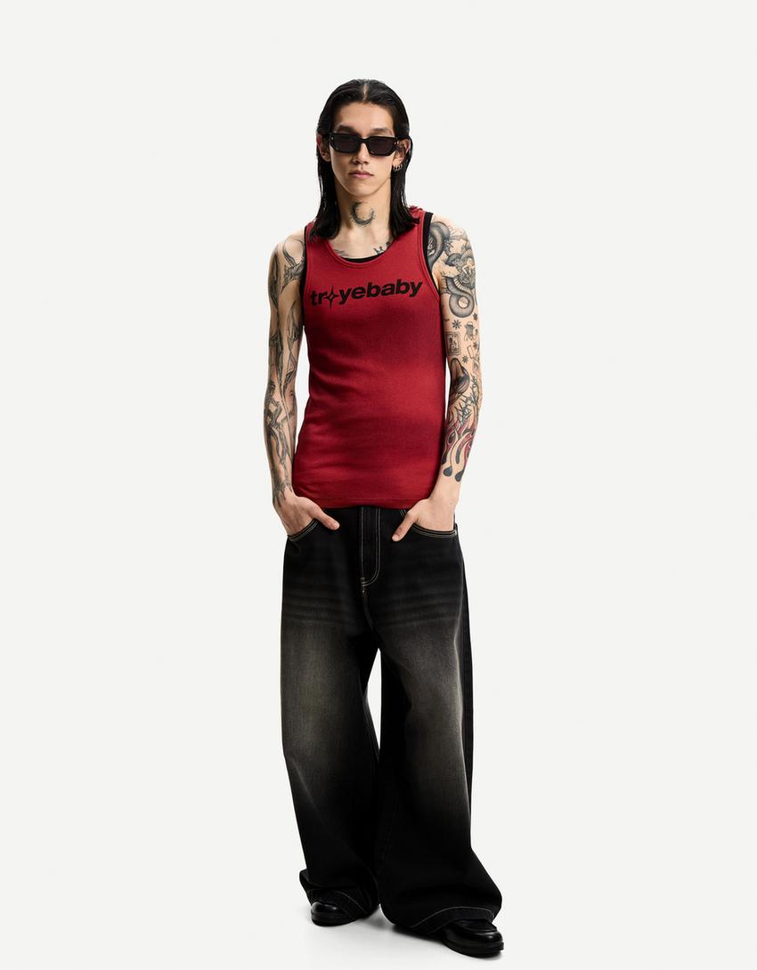 Mega baggy jean-Siyah-3