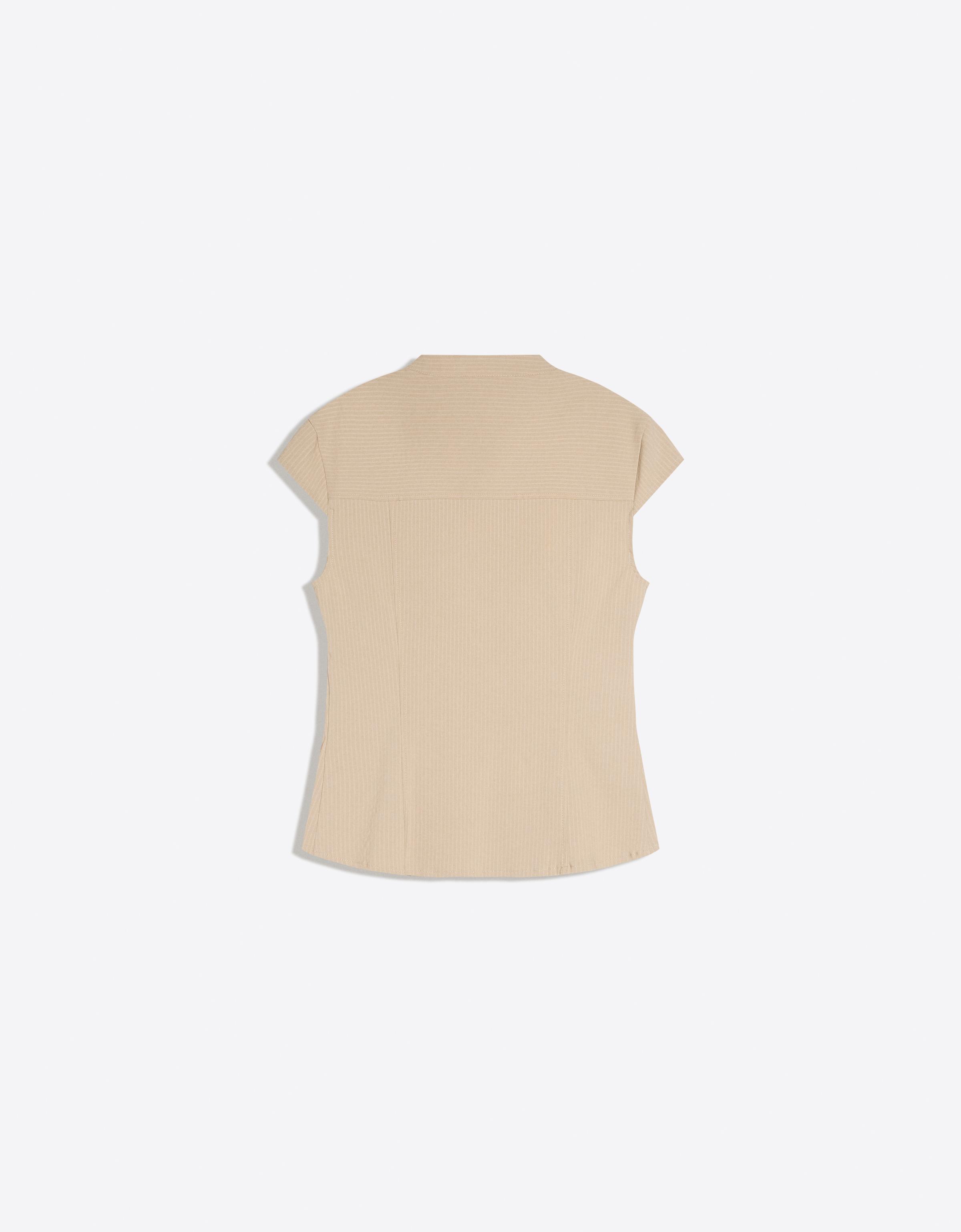 Short sleeve wrap shirt — Sand
