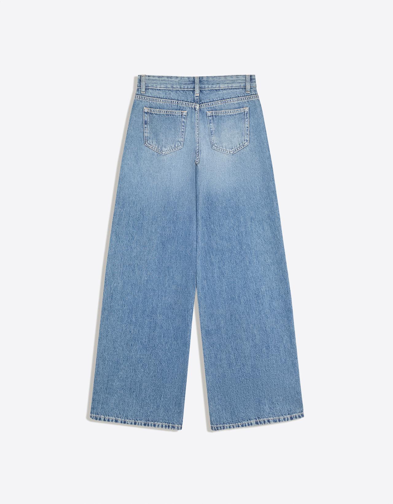 Low-rise wide-leg jeans — Light blue