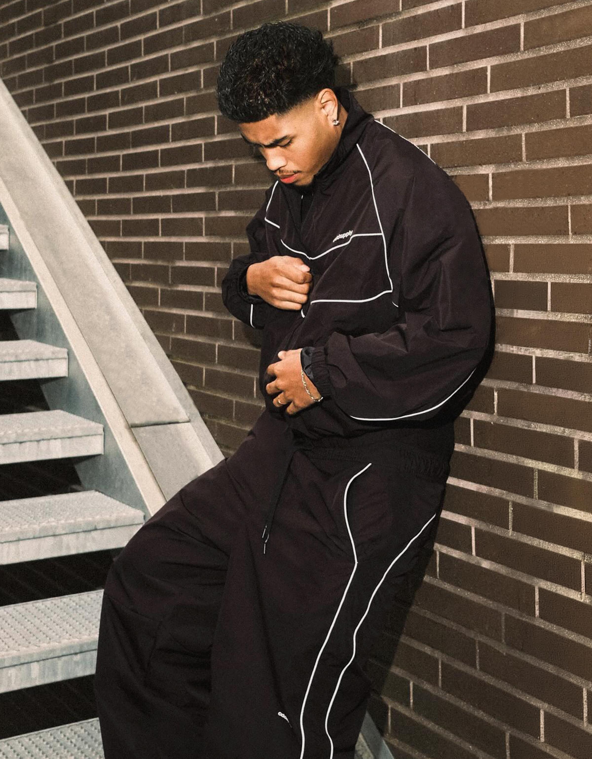 Süper baggy fit teknik pantolon - Görsel 89