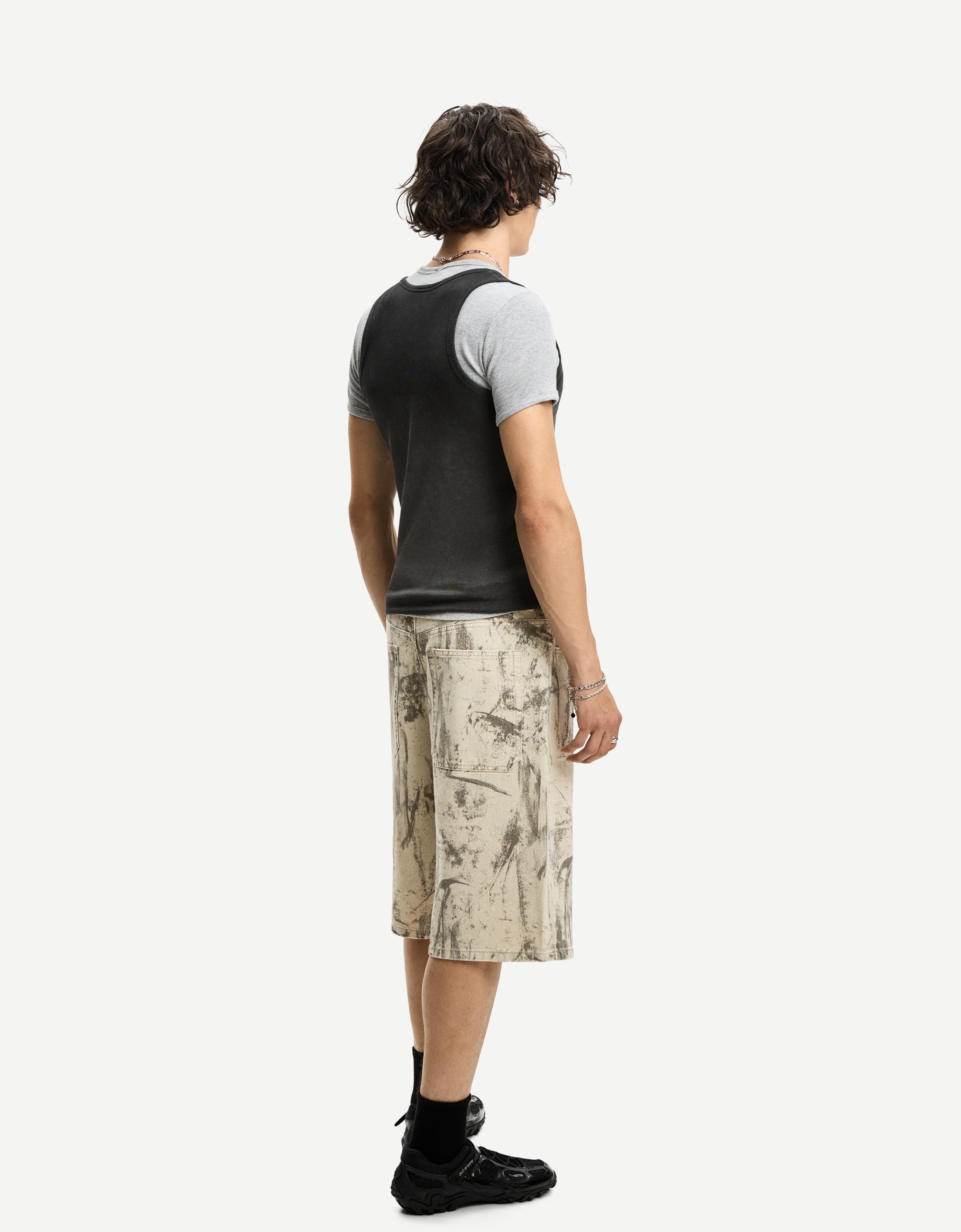 【oan】Kaiba Gradation Bermuda Pants Baggy printed Bermuda shorts - Shorts and jorts - Men | Bershka