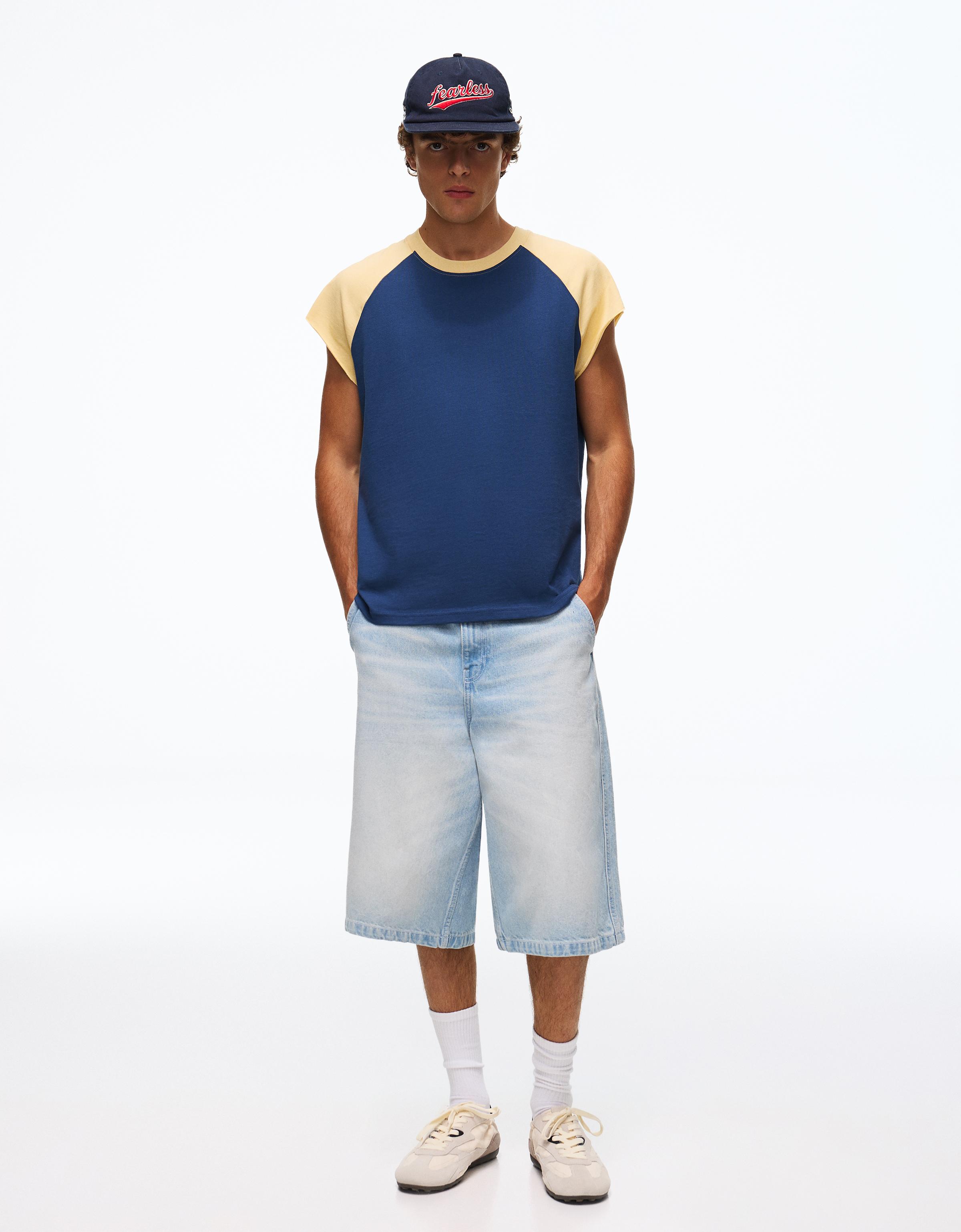 Short sleeve raglan T-shirt — Navy