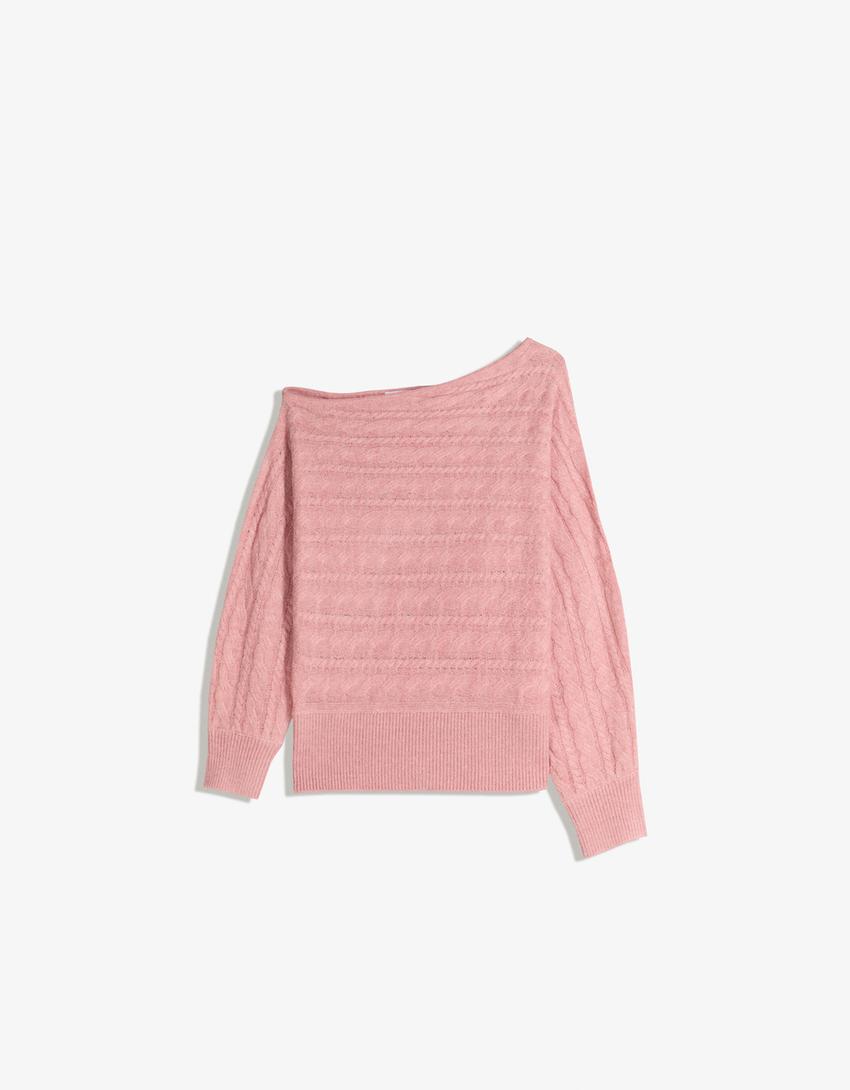 Asymmetric braided jumper-Pink