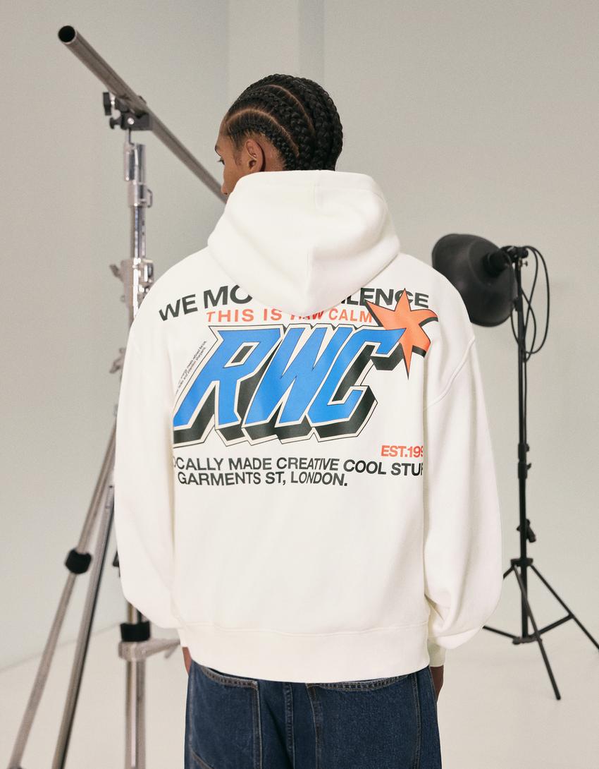 Hoodie with print-Off white