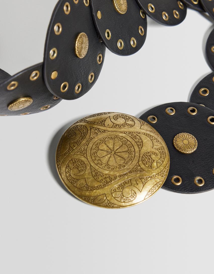 Cinto círculos-Marrom-2