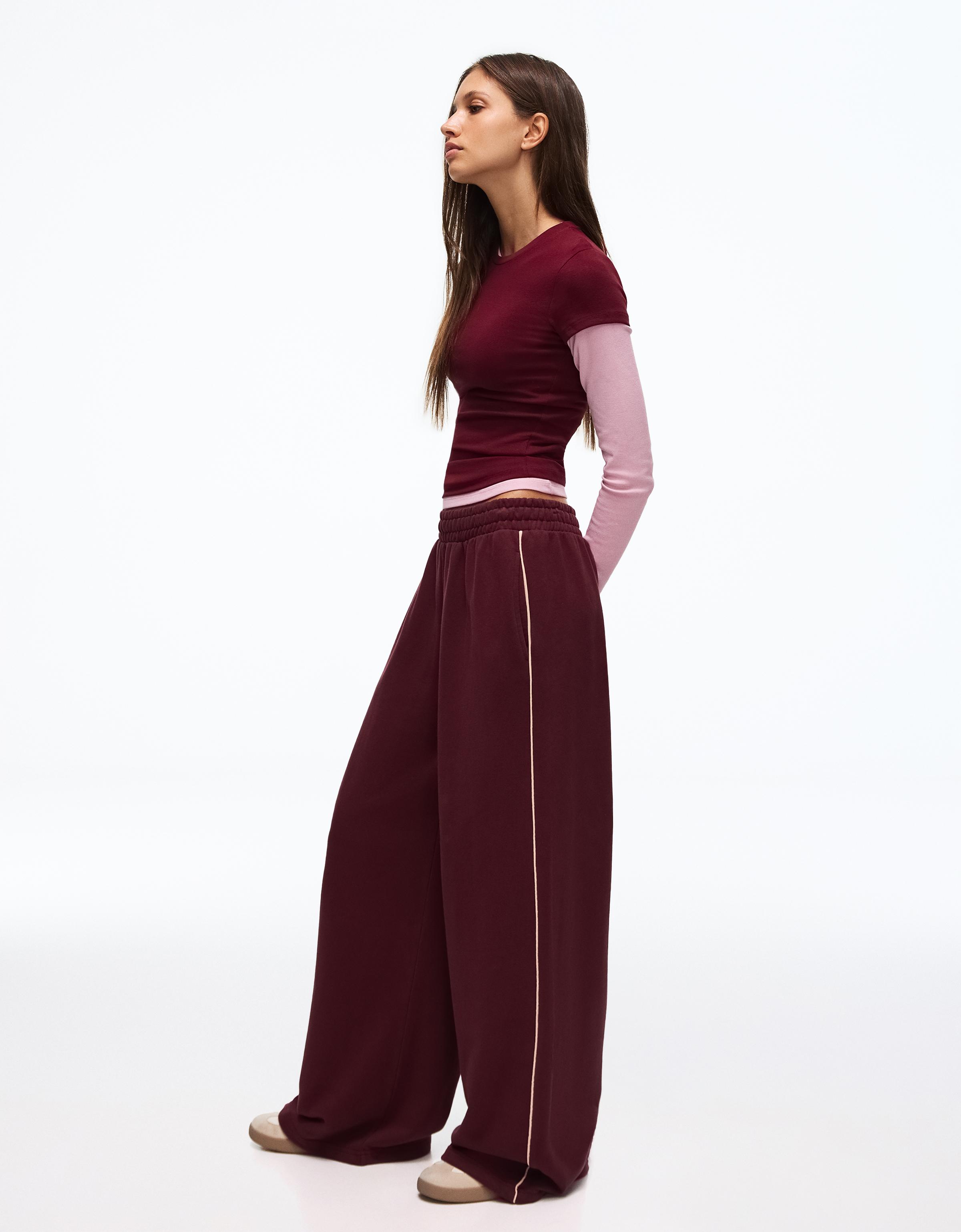 Dancer plush joggers — Maroon
