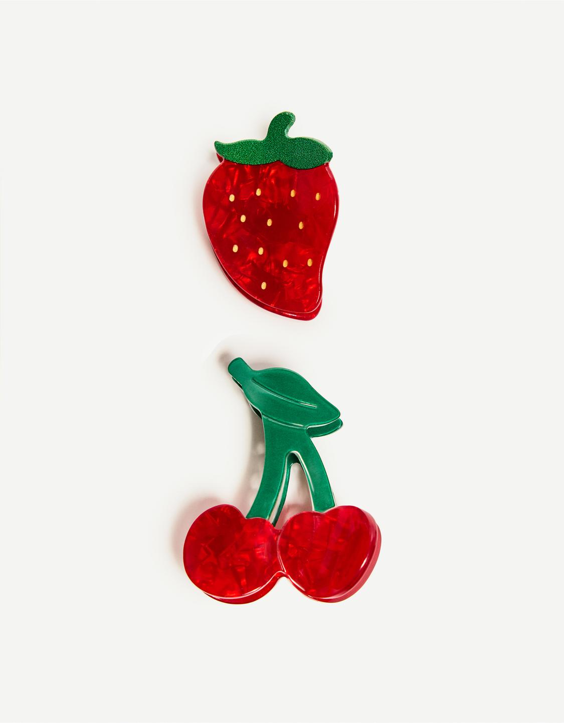 Pack of 2 fruit hair clips