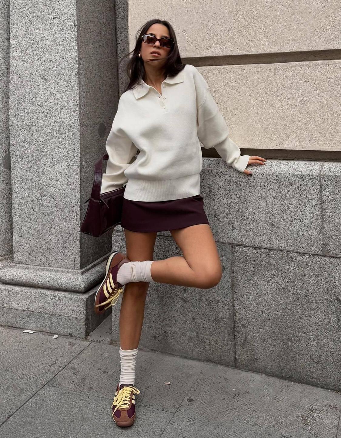 Polo collar sweater