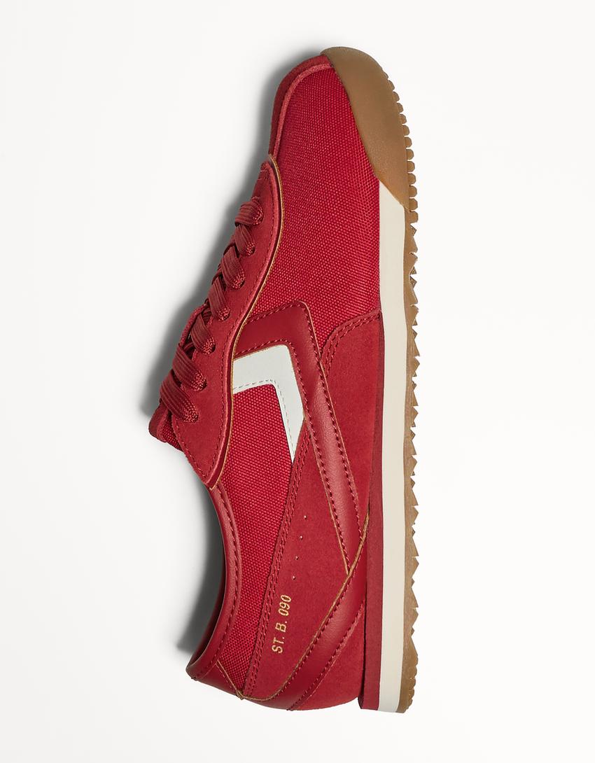 Buty sportowe retro-Czerwony-3