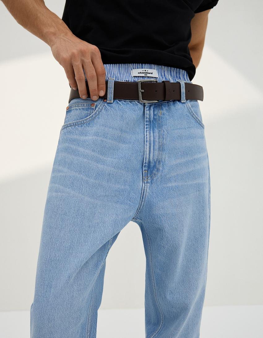 Jeans loose-Azul lavado