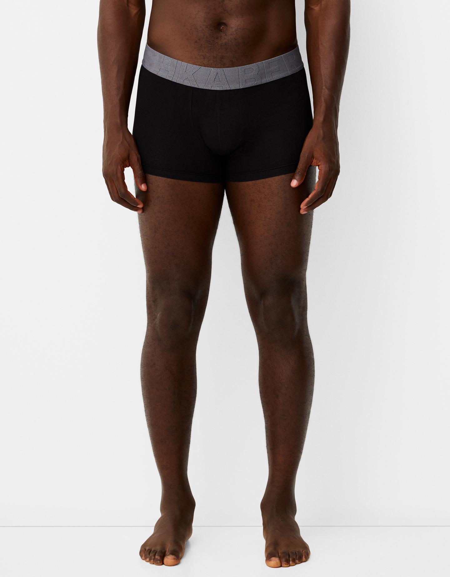 Bershka Pack 3 Boxers Cintura Print Hombre L Negro