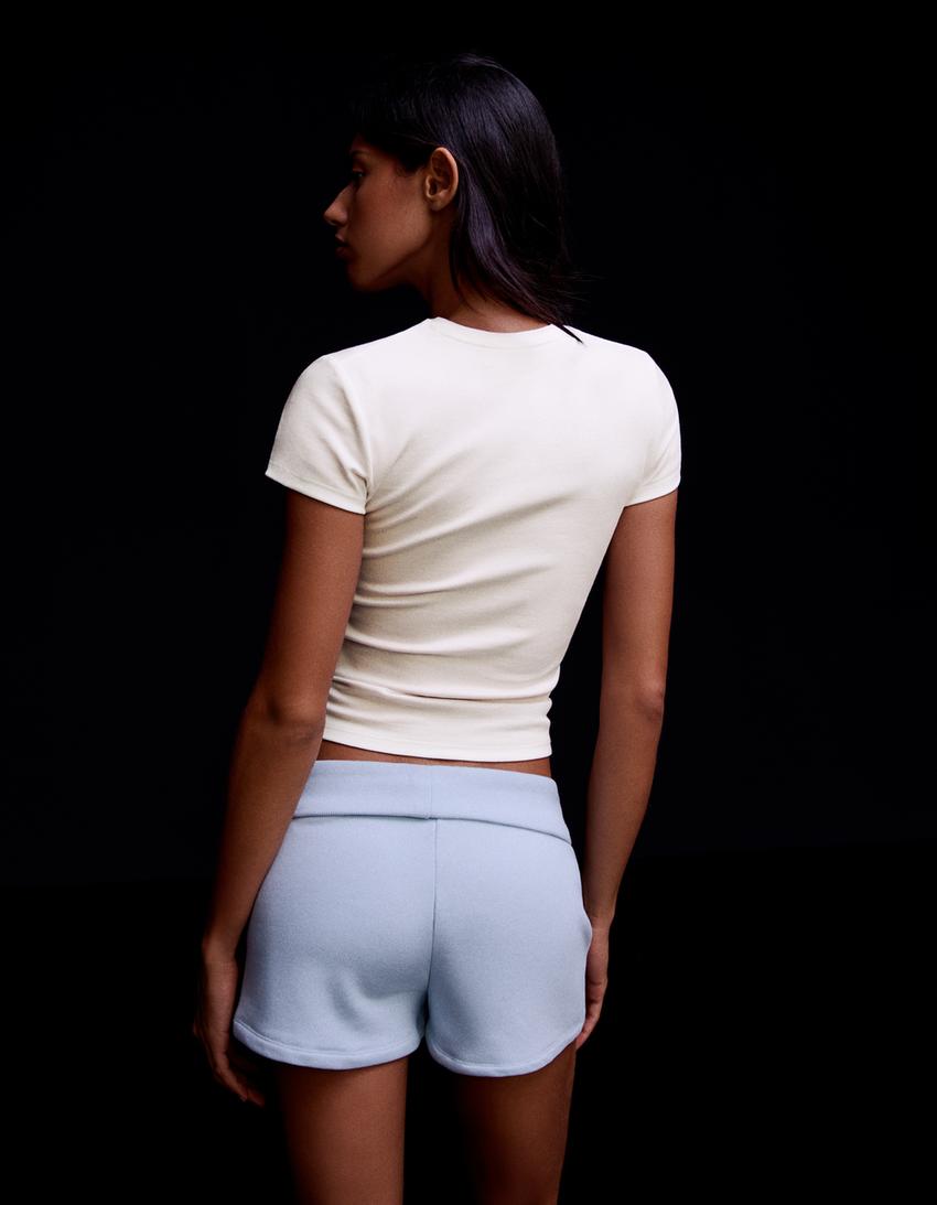 Fitted printed T-shirt-Off white