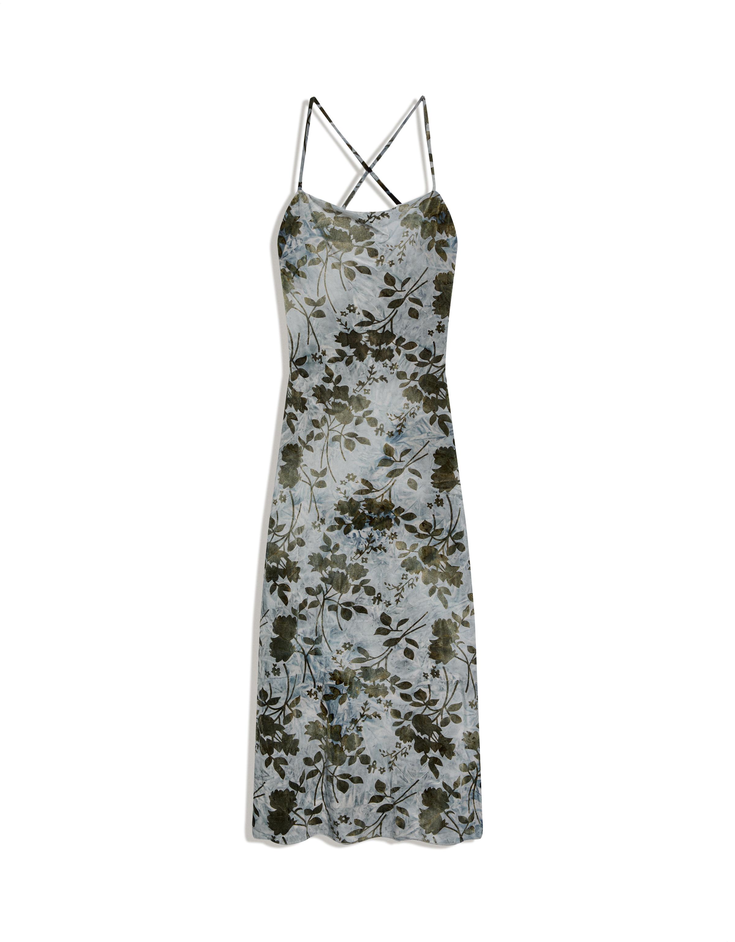 Desenli midi elbise - Görsel 8