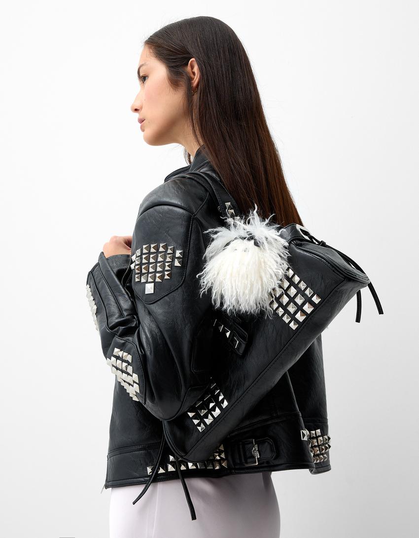 Grunge bag with studs Women Bershka