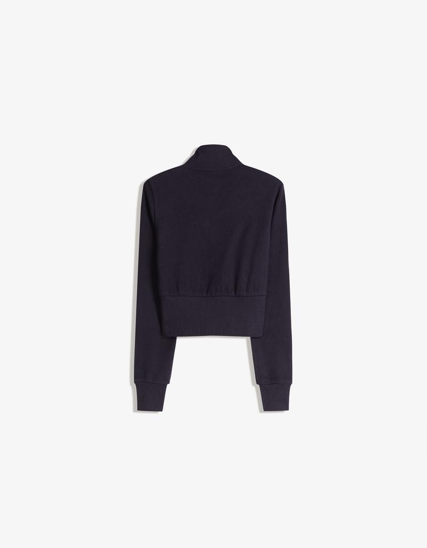 Sweat zippé-Marine