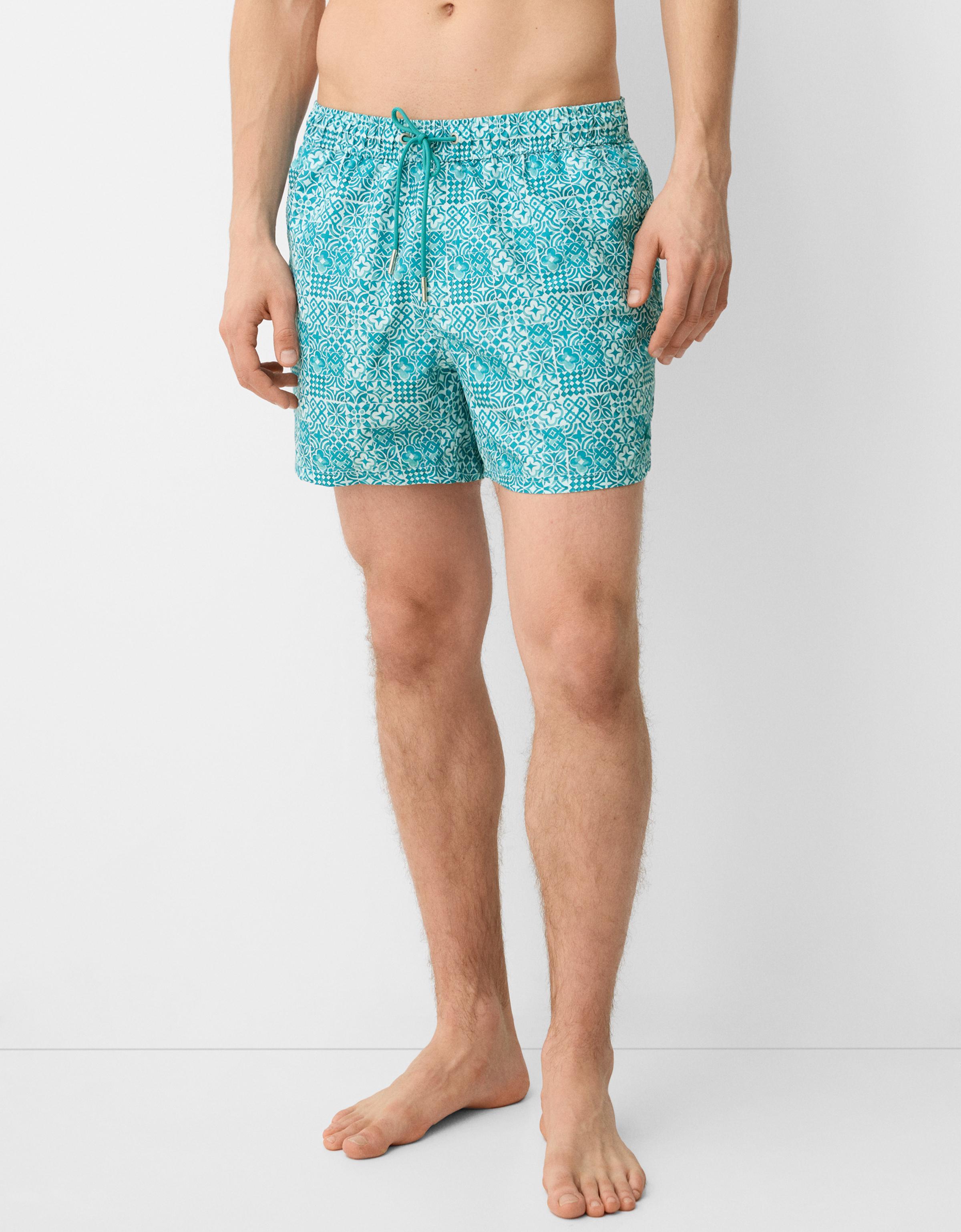 Bershka Badeanzug Mit Print Herren S Blau