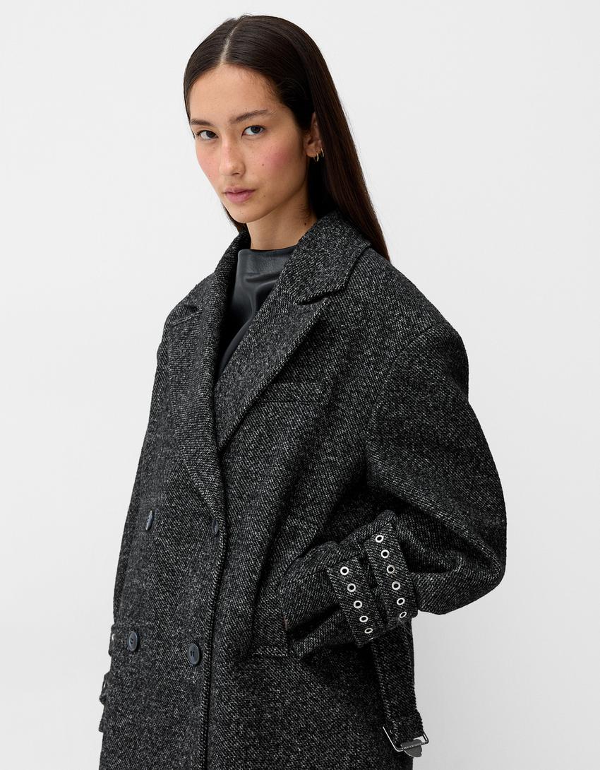 Generation Bershka coat with eyelets - Women | Bershka