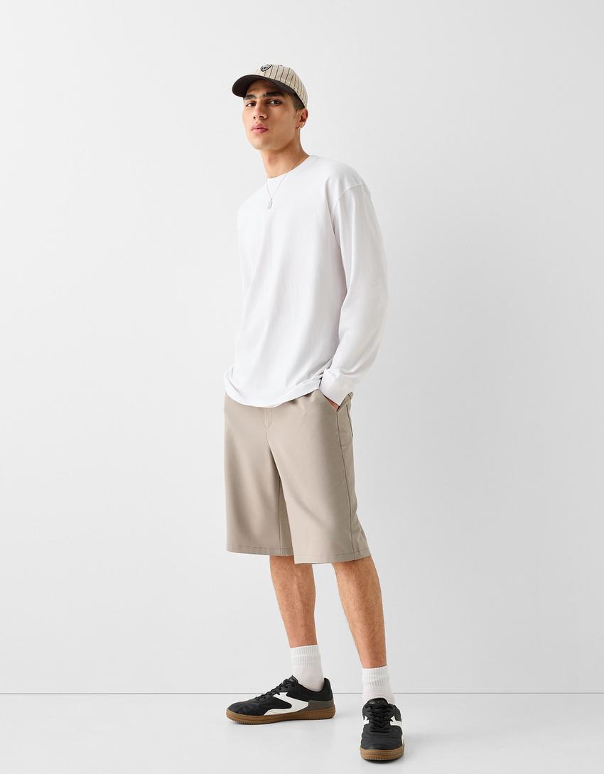 Bermuda tailoring wide fit-Sable-0