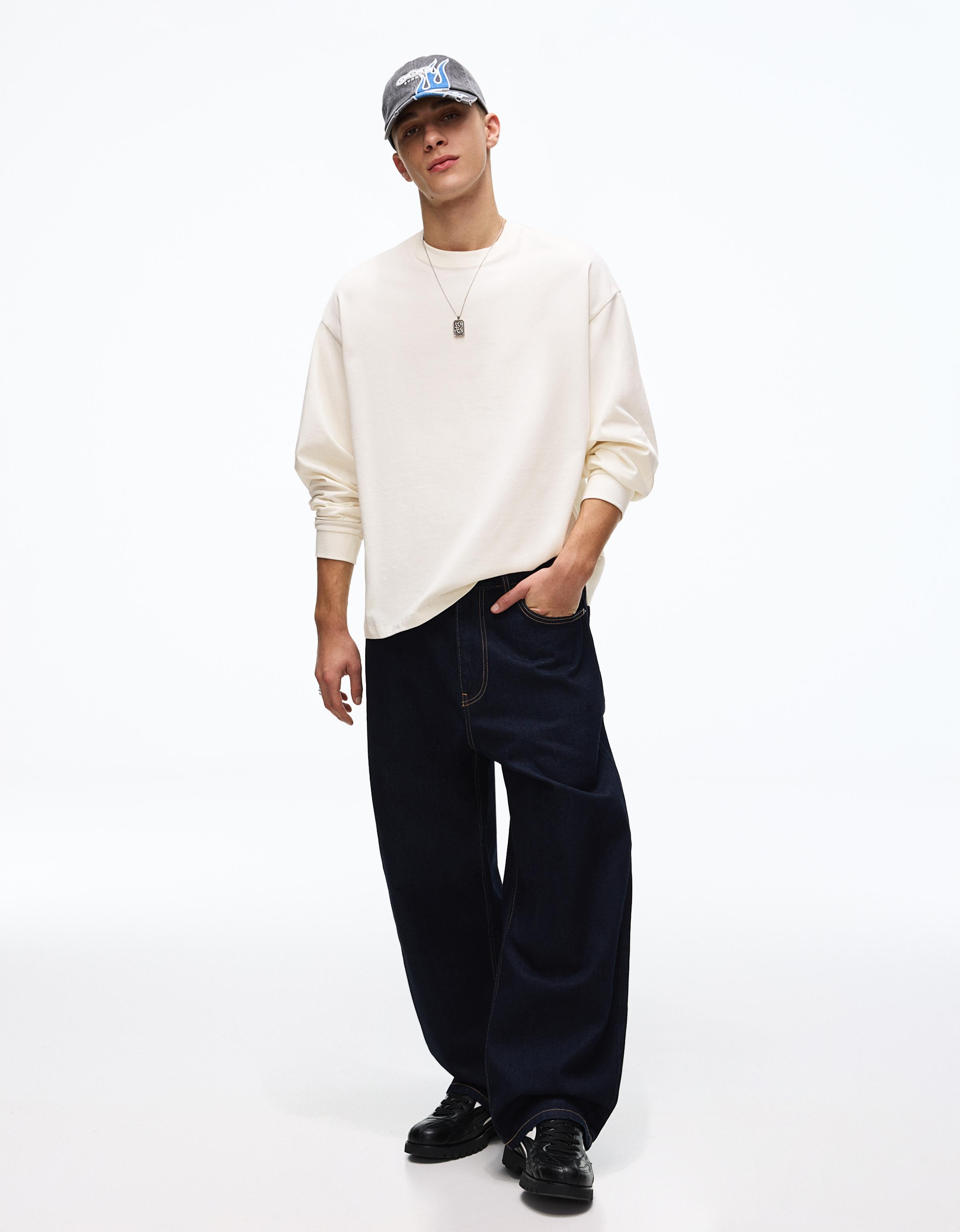 Heavyweight long-sleeve T-shirt — Off white