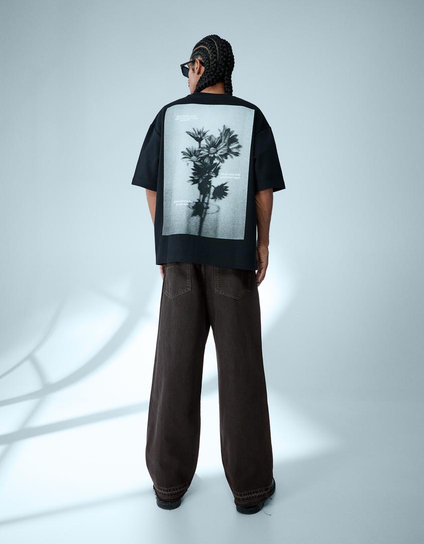 Super baggy trousers-Black