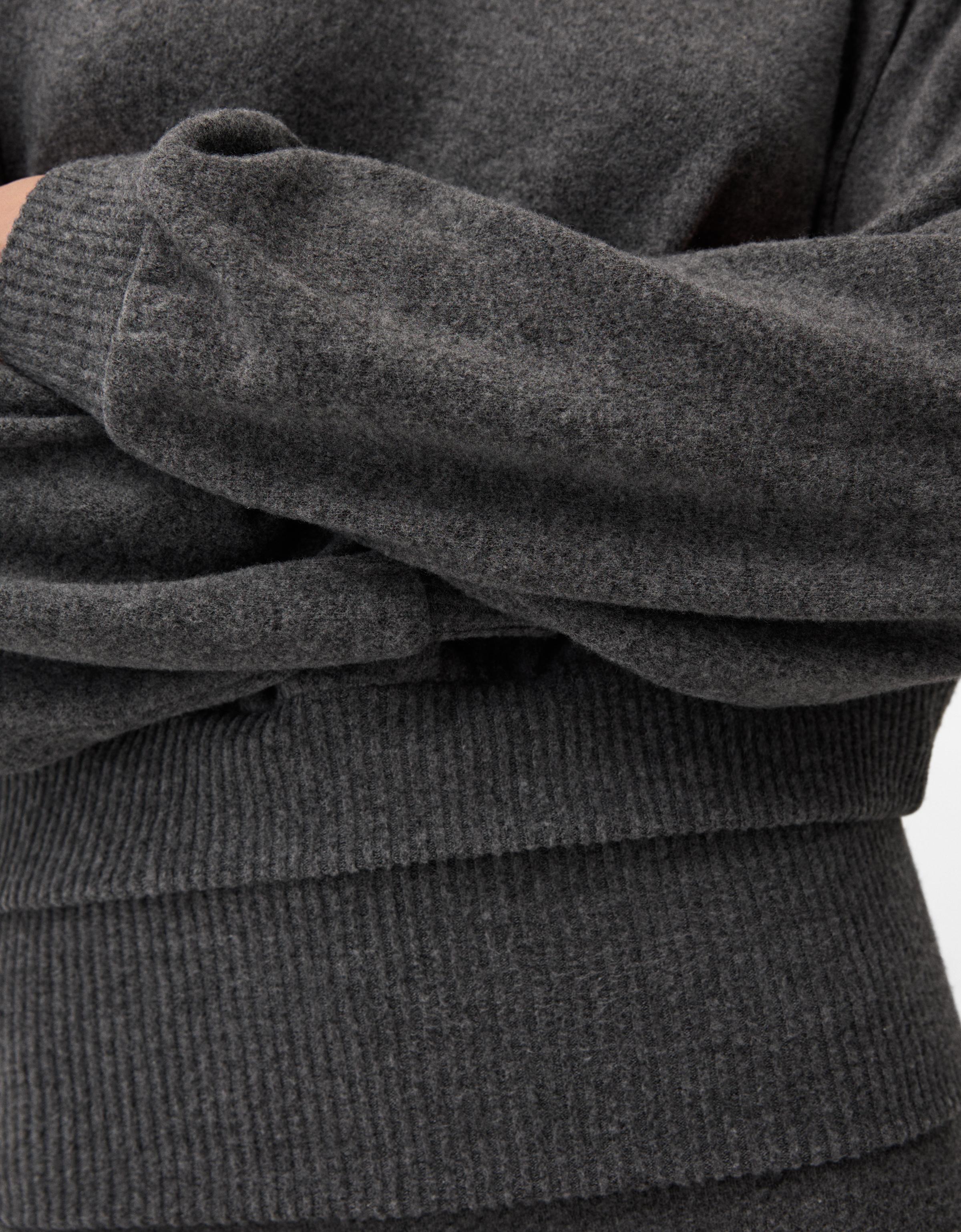 Bershka ダークグレー ニット 207506923-1-grey