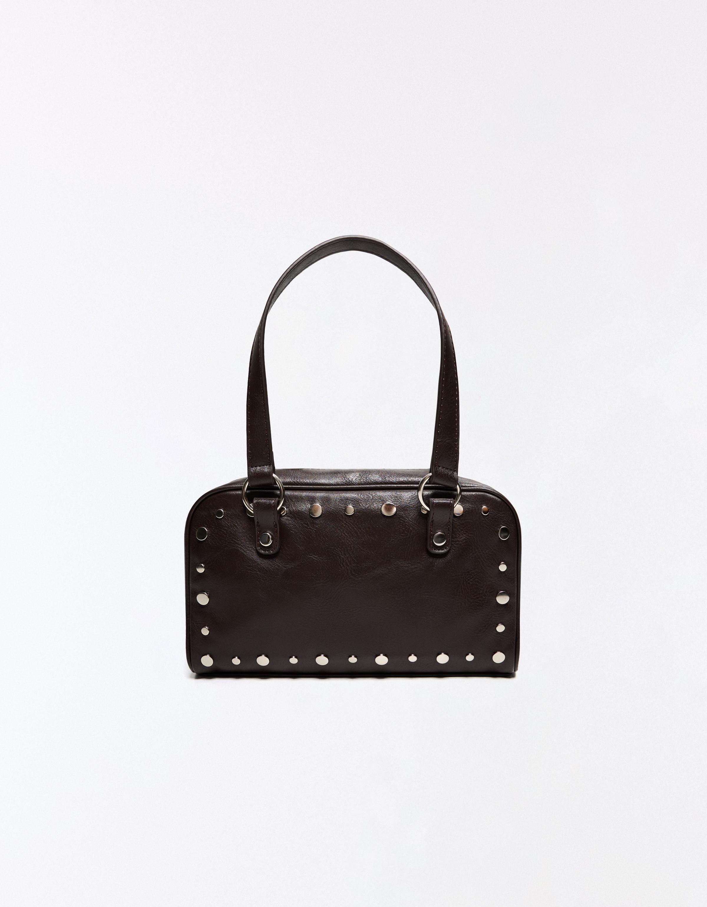 Bershka Bowlingtasche Mit Nieten Damen Braun