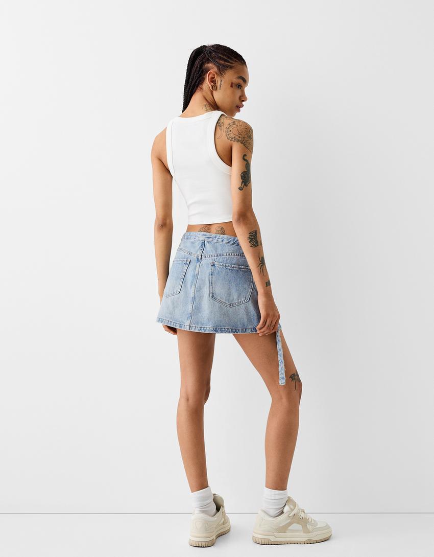 Jupe denim-Bleu lavé-1