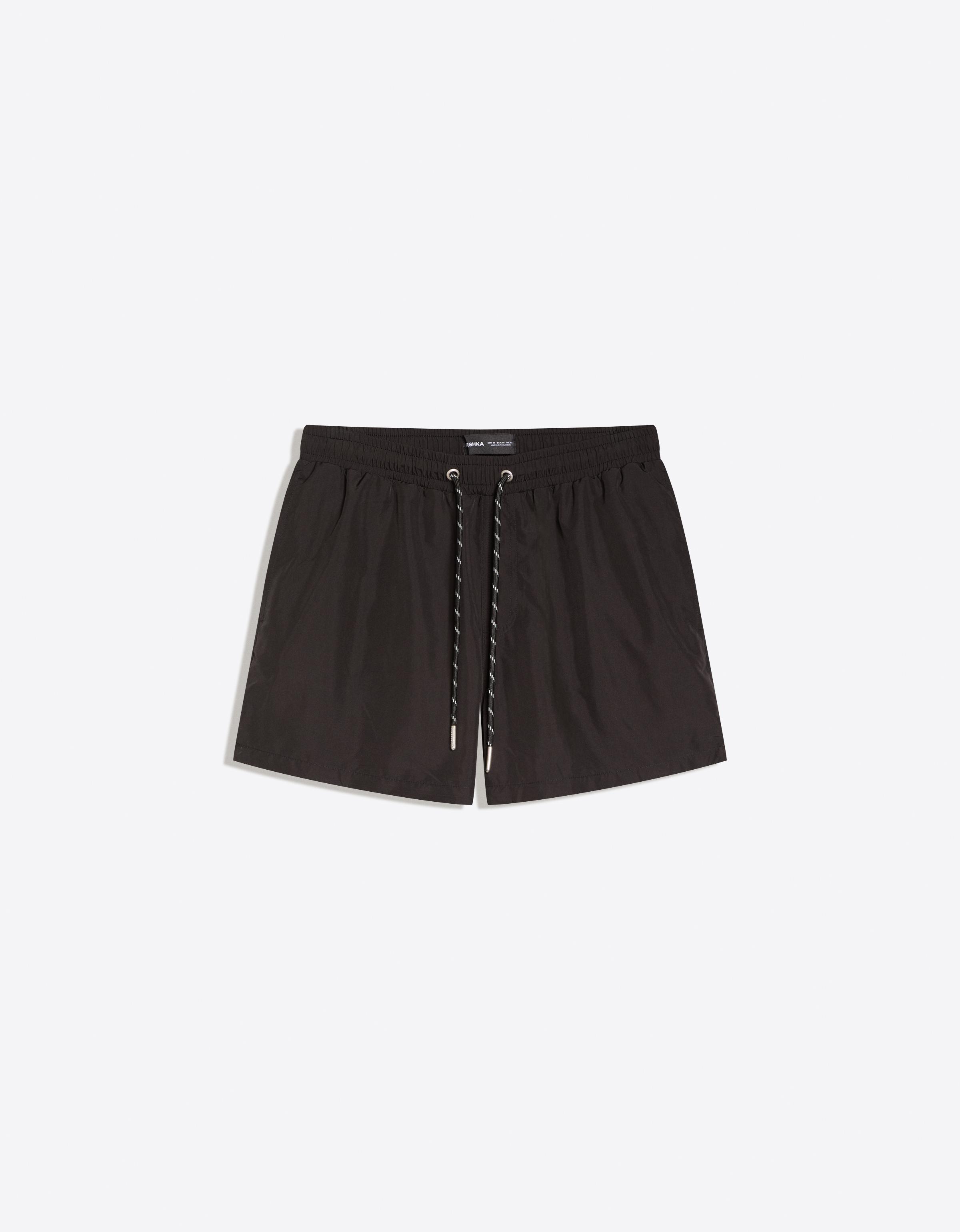 Basic regular fit swim shorts — Black