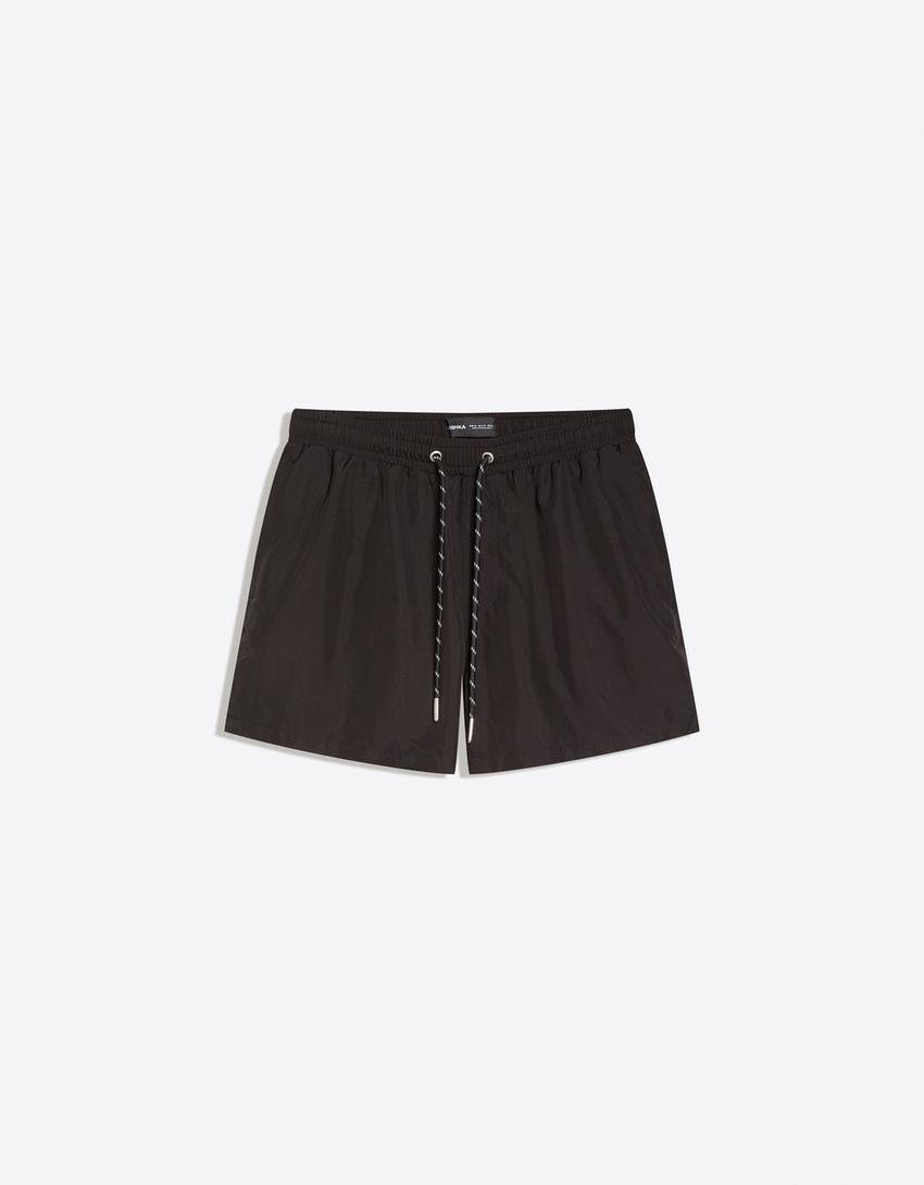 Basic Badeshorts-Schwarz