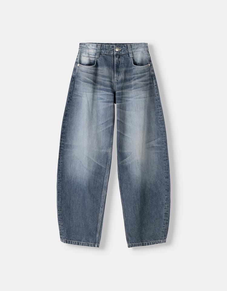 Bol kesim barrel jean