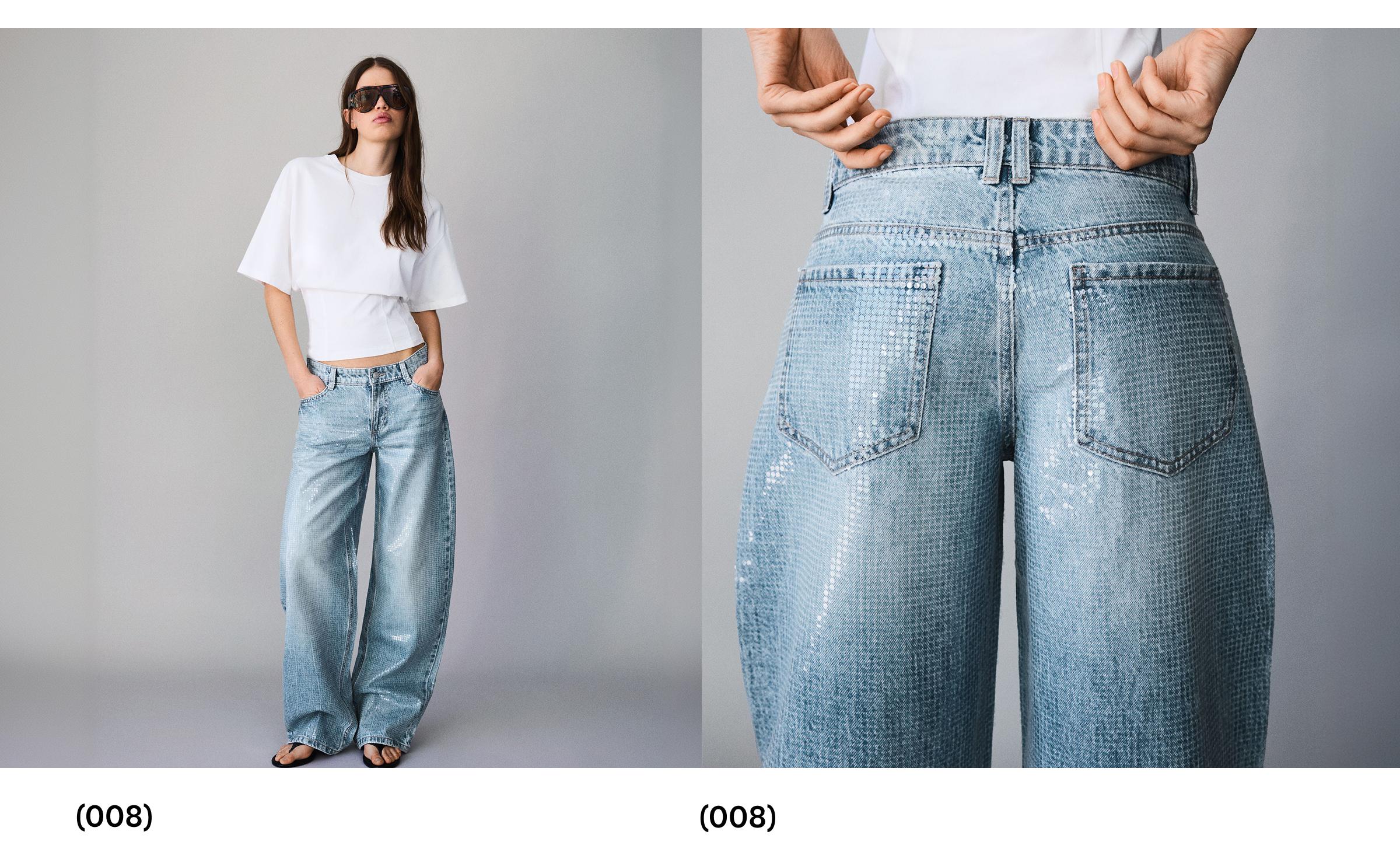 Baggy fit barrel fit pullu jean - Görsel 17