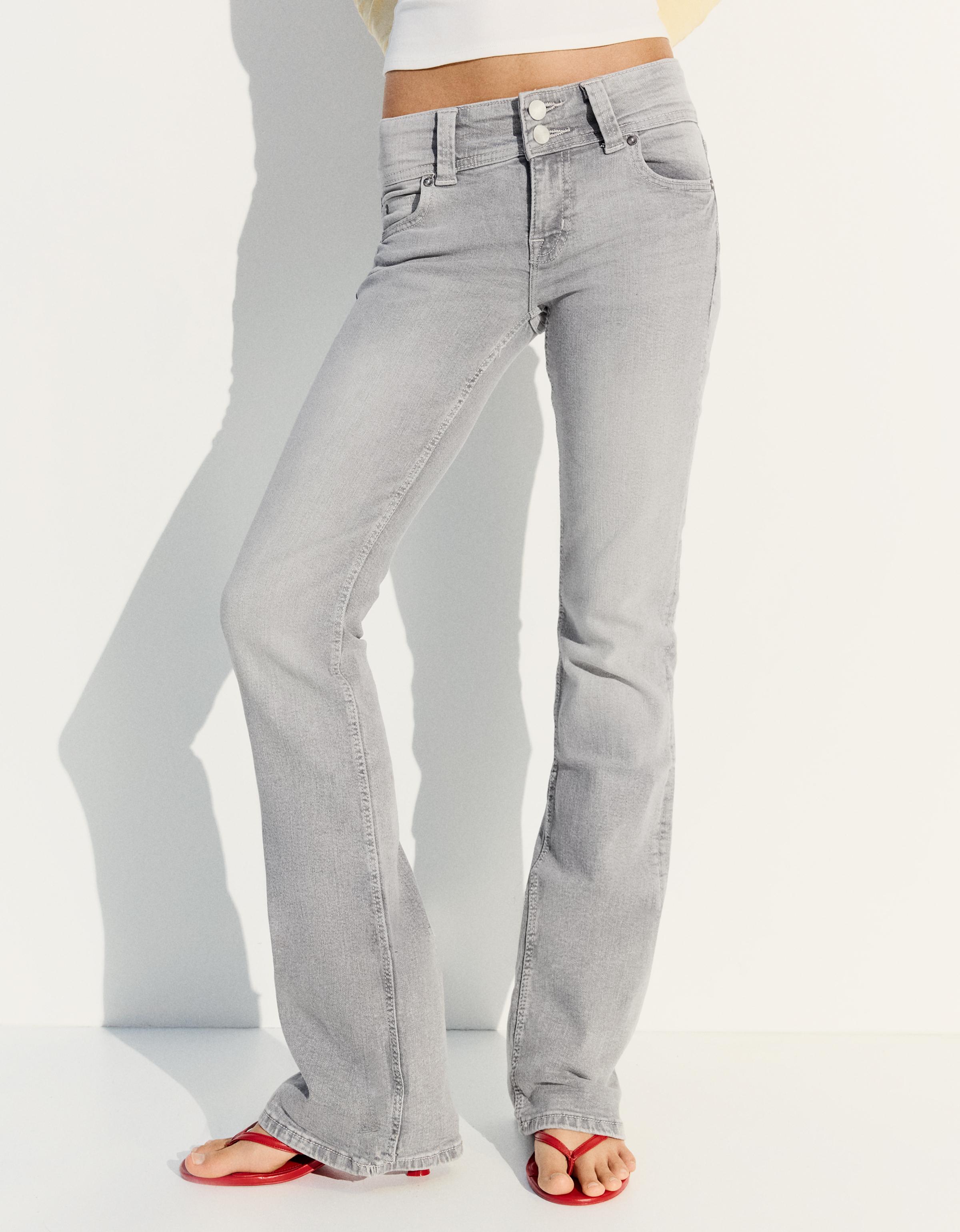 Low-rise boot-cut jeans — Grey