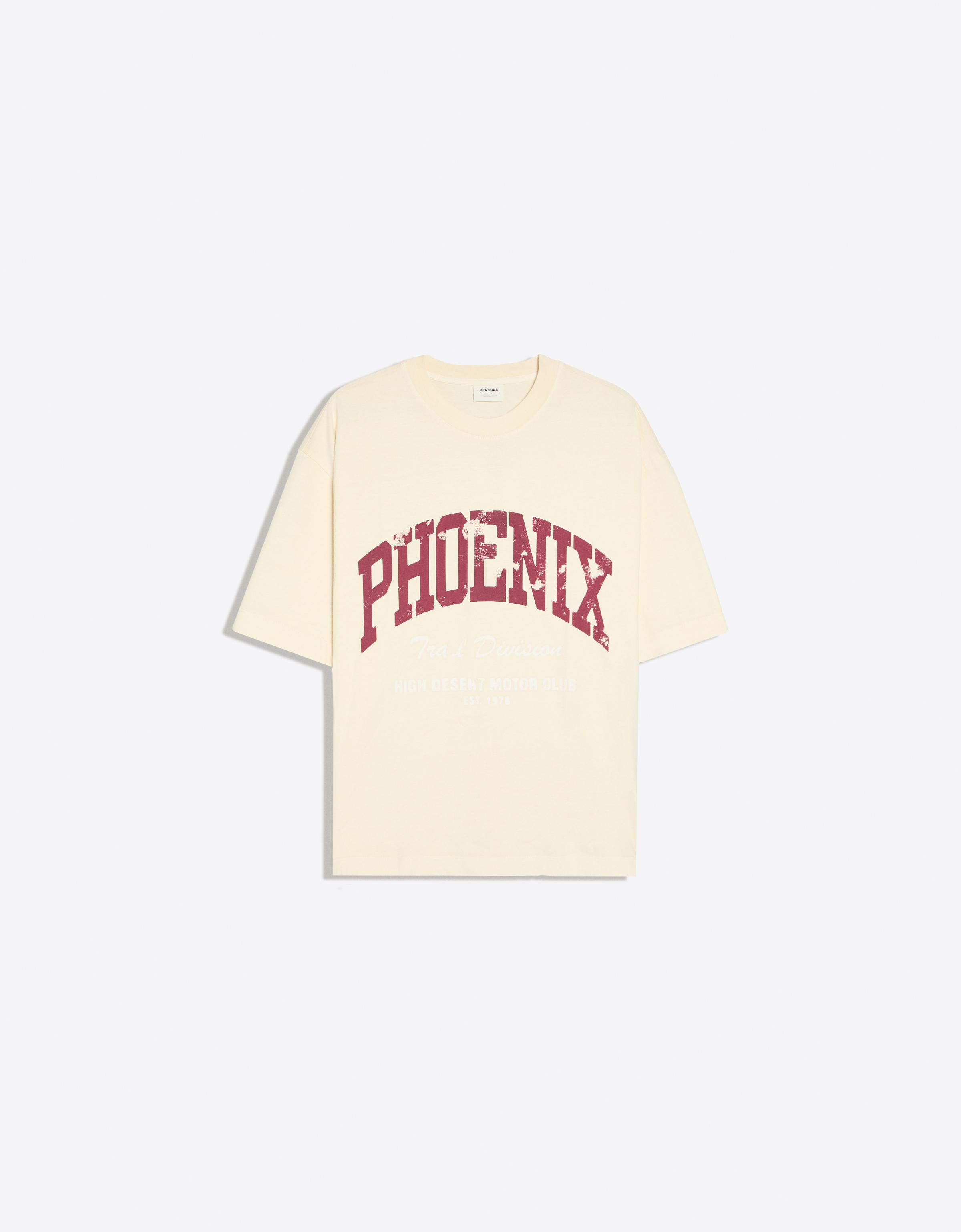 Boxy print T-shirt — Cream