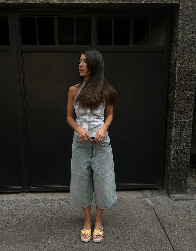 Bermuda baggy fit denim jort
