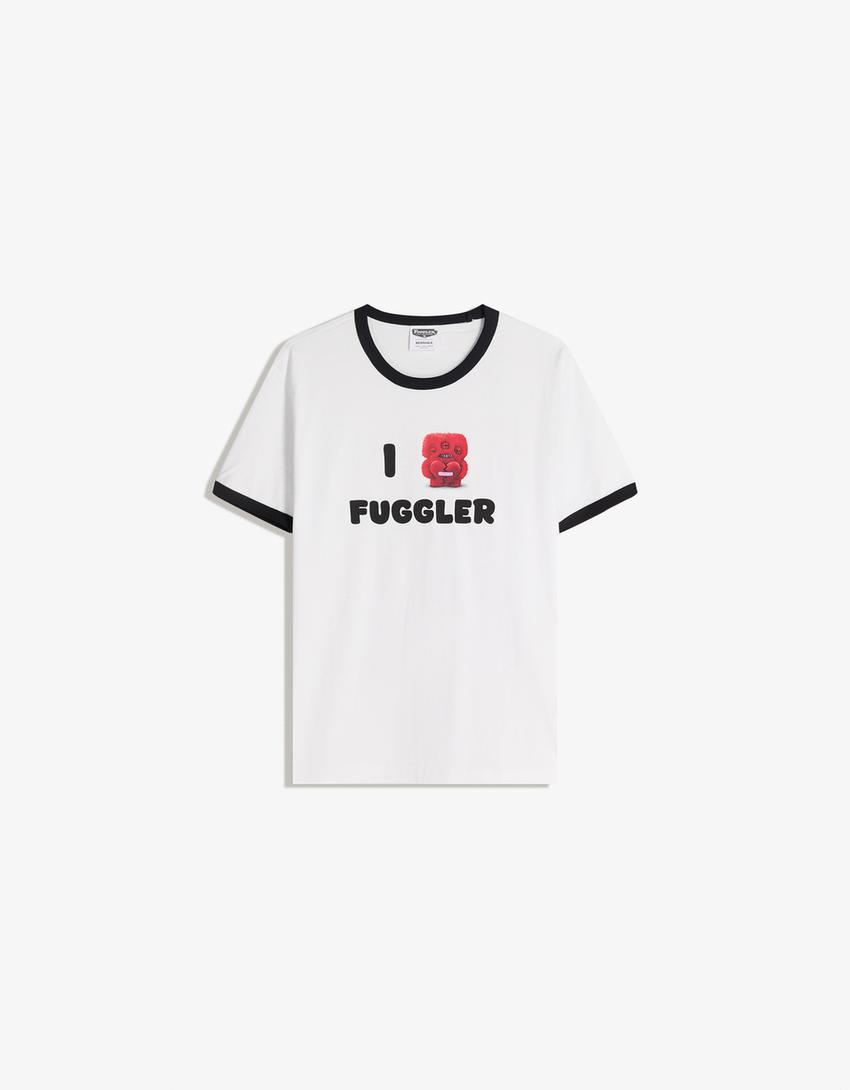 Футболка Fugglers с короткими рукавами и принтом-Белый