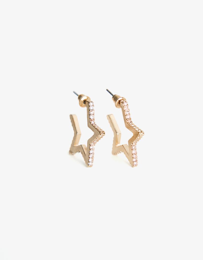 Lot 9 boucles d'oreilles étoile-Or