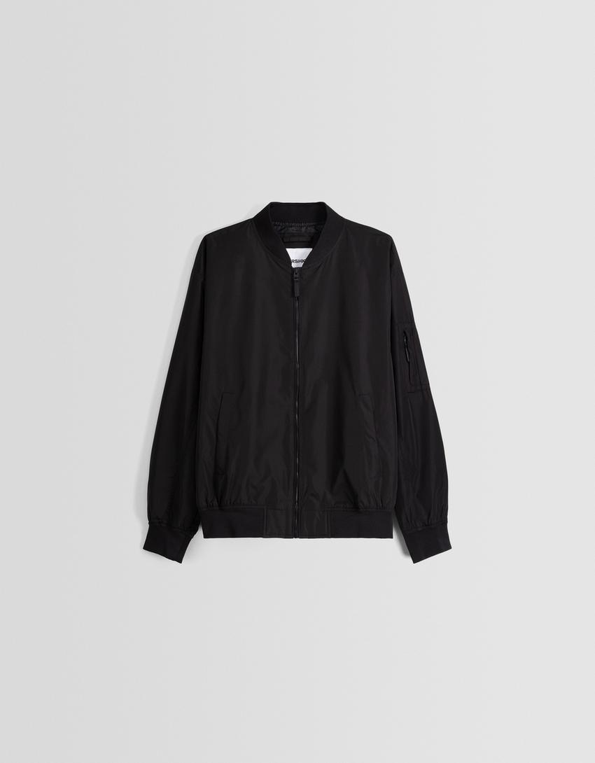 Blusão bomber leve-Preto-4