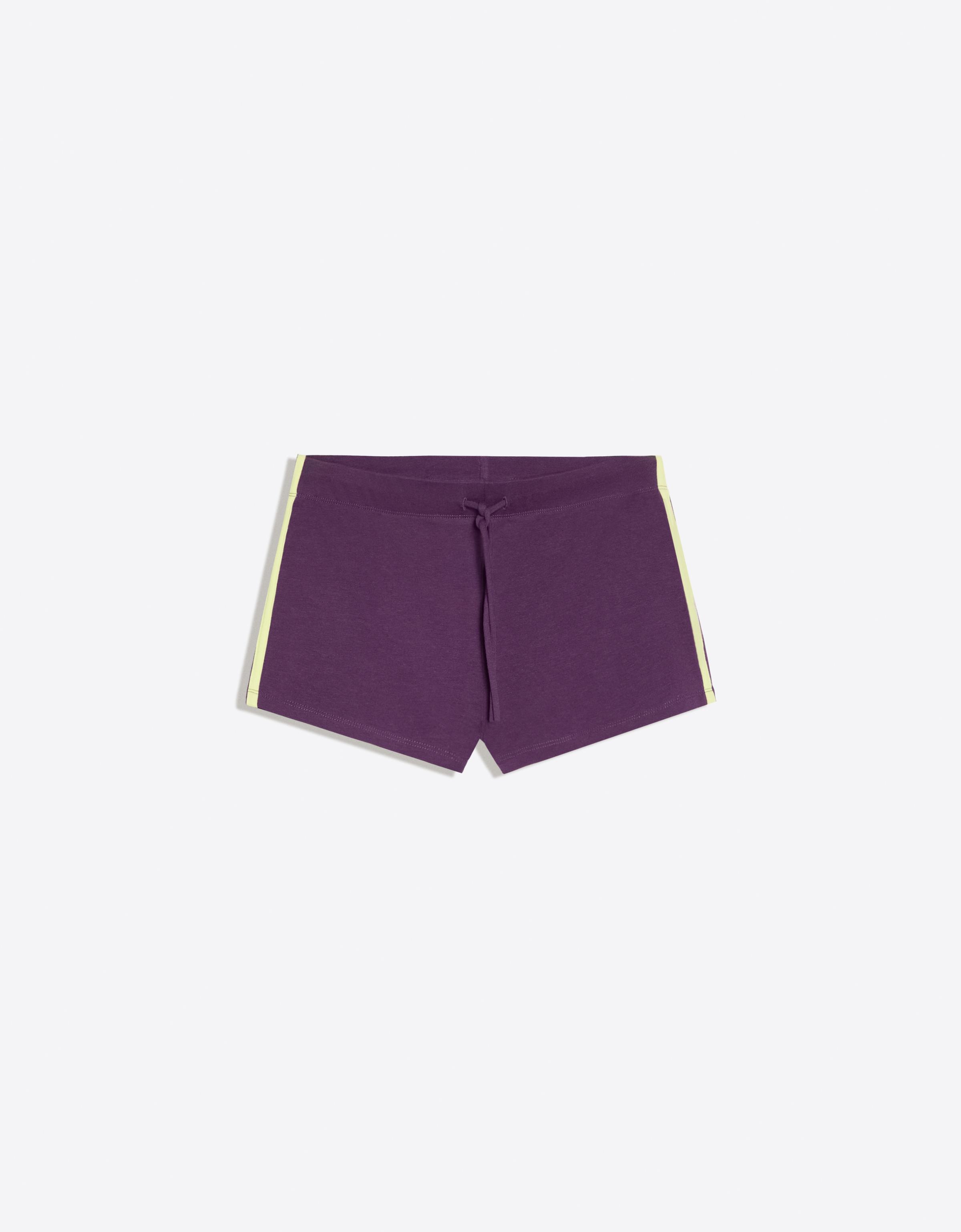Mini shorts with side stripes — Violet