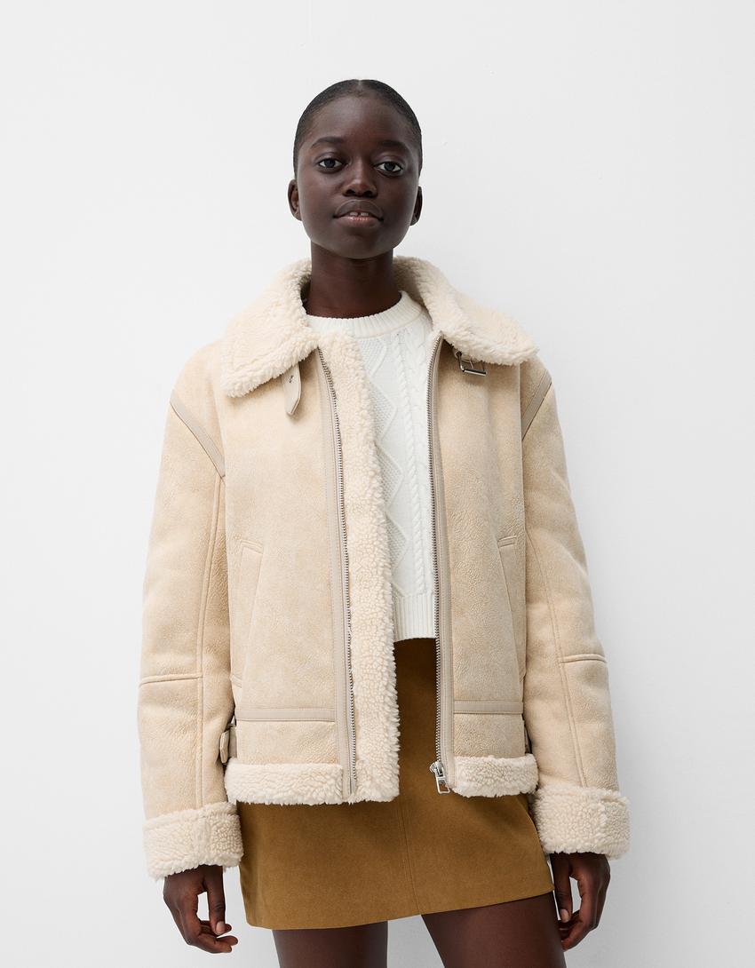 Chaqueta Bomber Abrigo Reflectante Mujer Bershka Chamarra