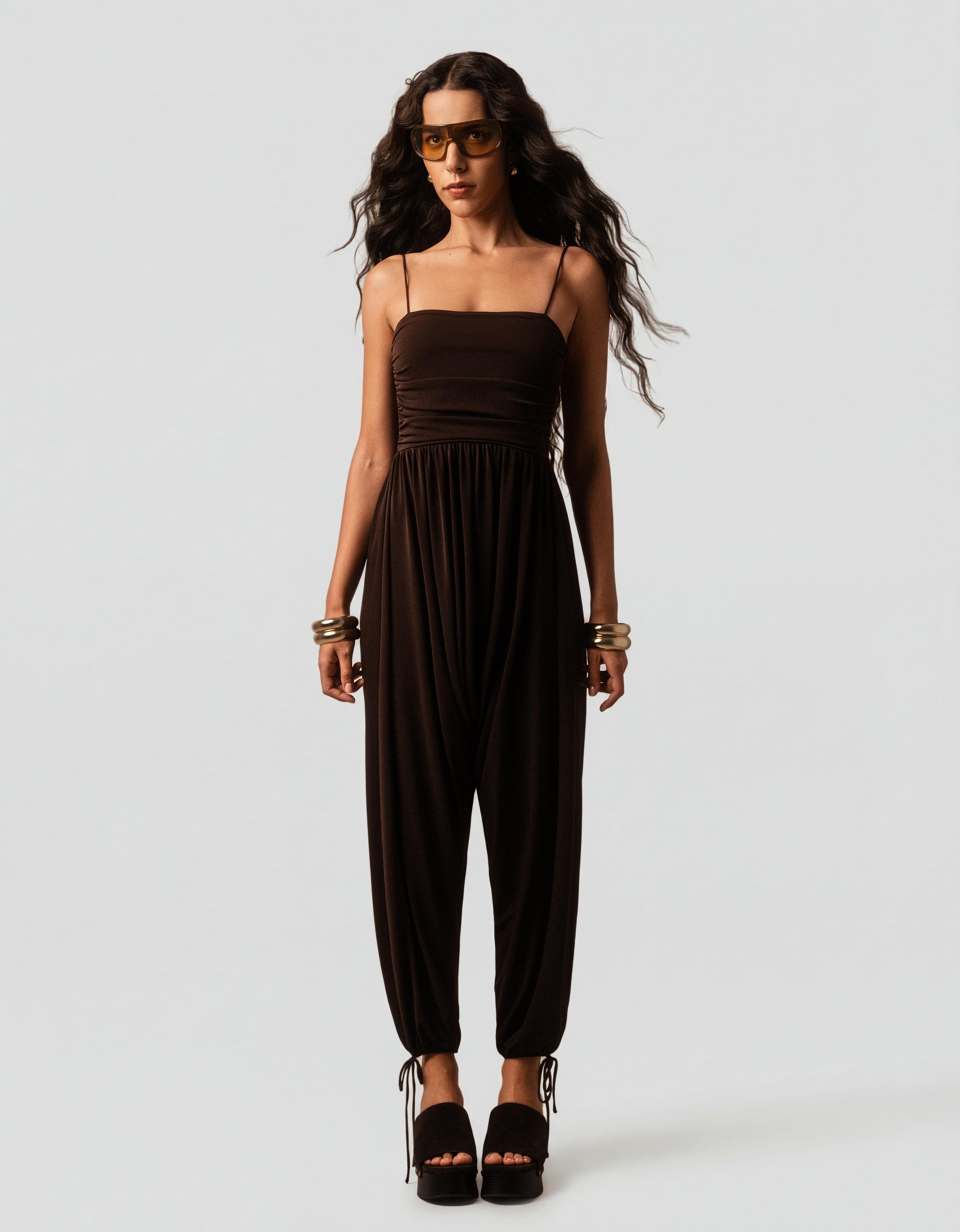 Askılı şalvar tulum - Görsel 23