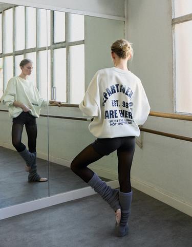 Print round neck sweatshirt — Oats 2