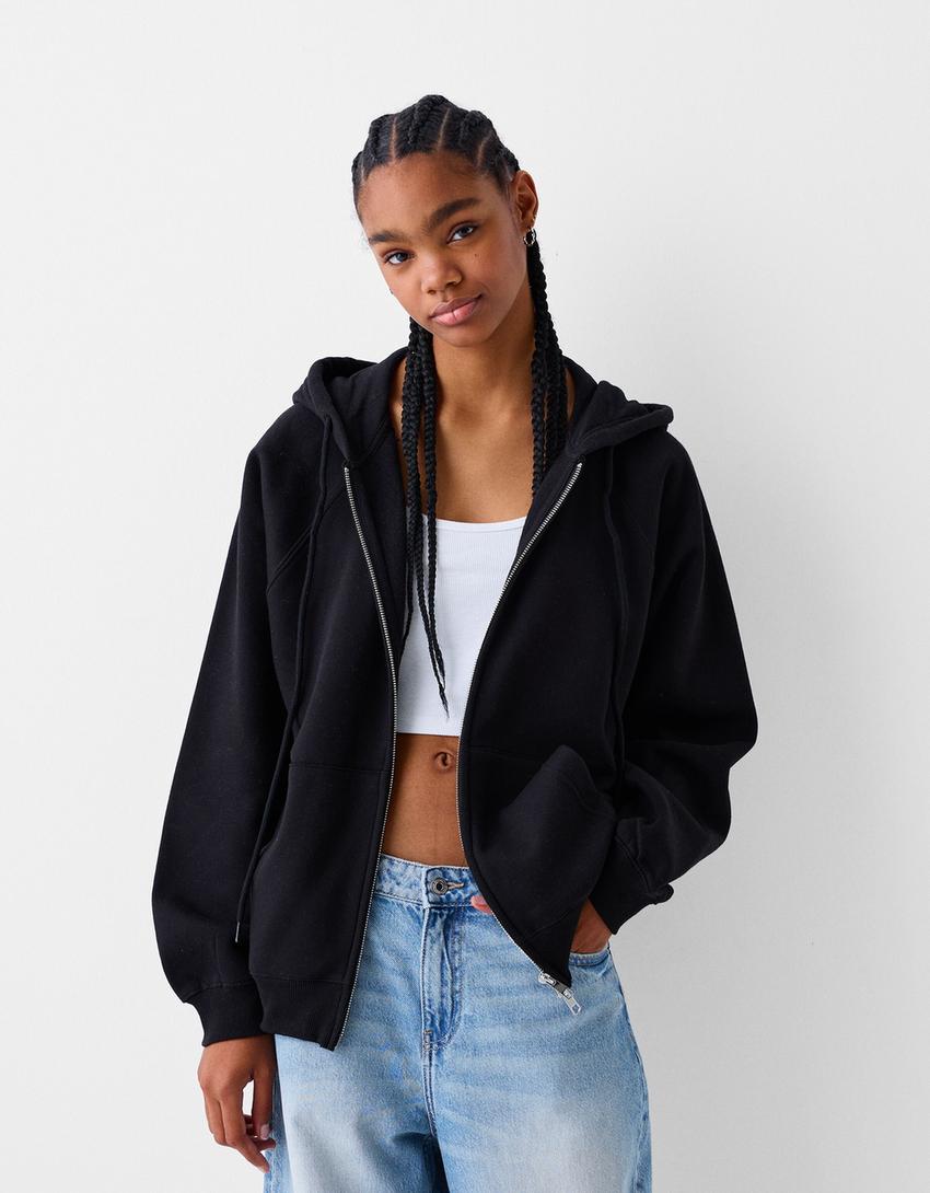 Sudadera cremallera capucha-Negro-0