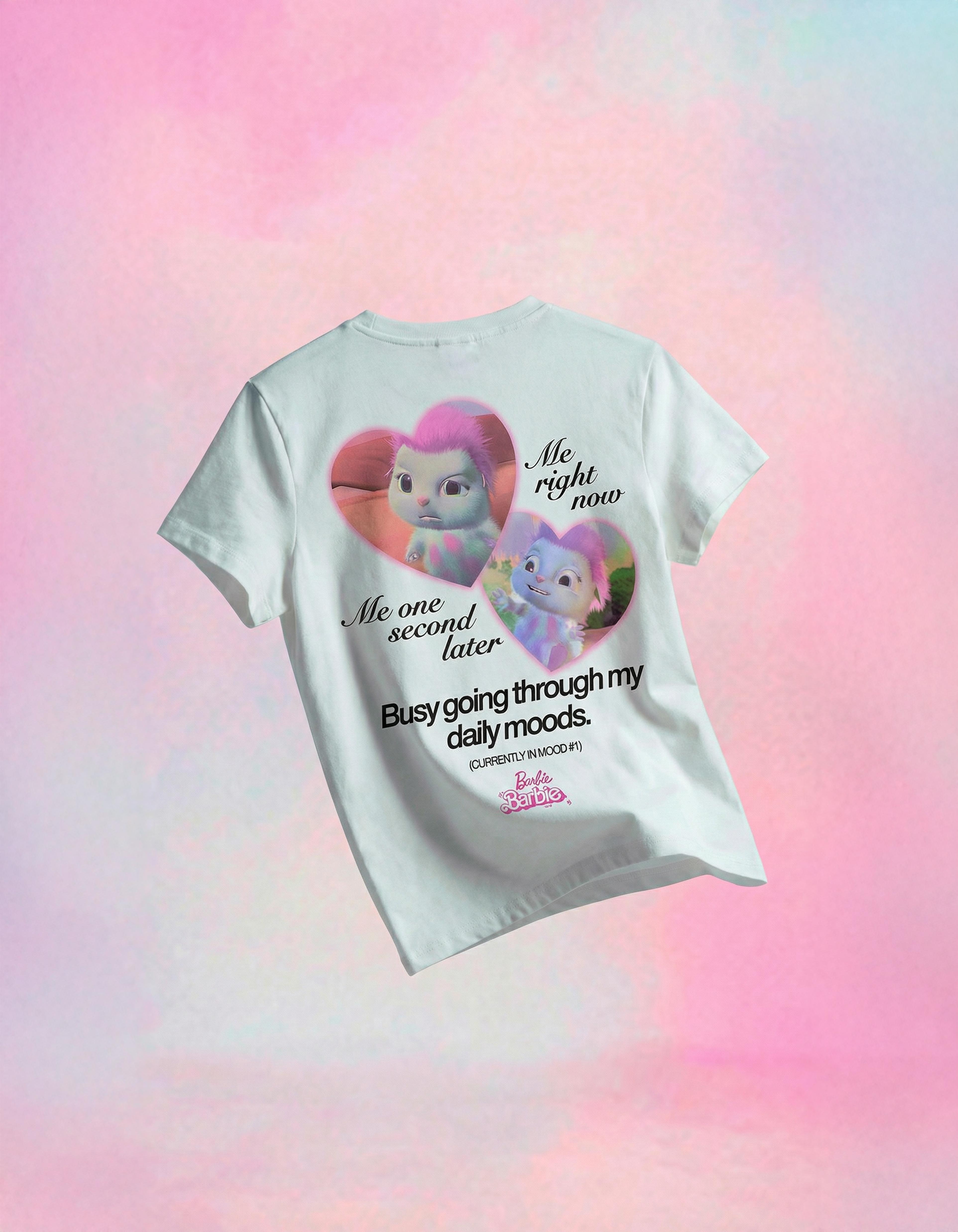 Kısa kollu BARBIE baskılı tişört - Görsel 27