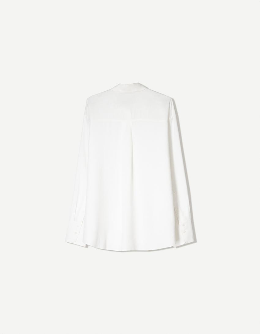 Chemise oversize lin-Blanc-4