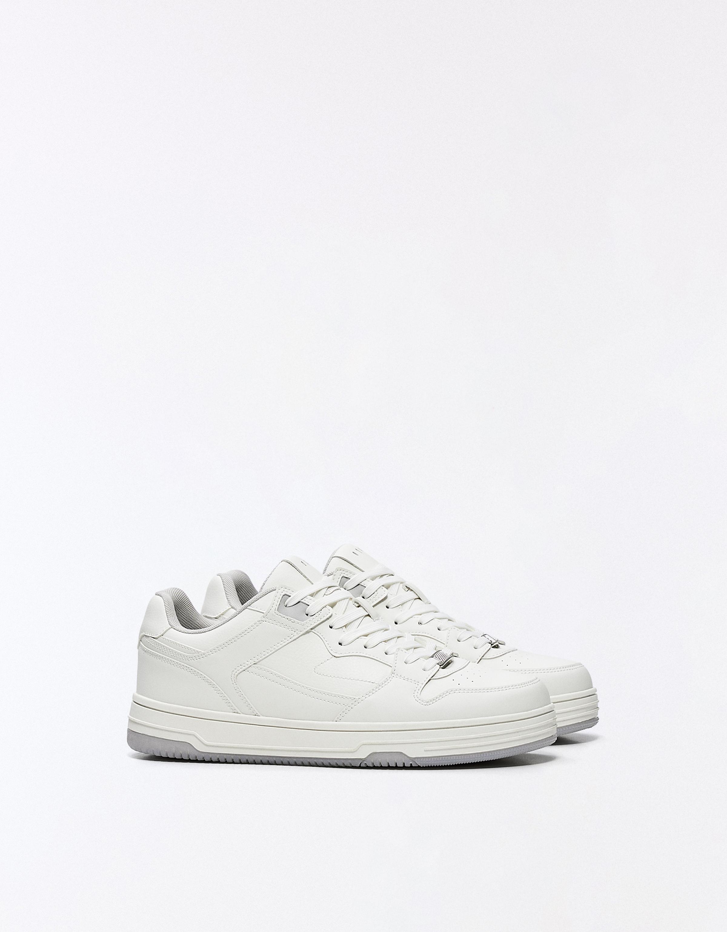 Bershka Zapatillas Basicas Hombre Blanco