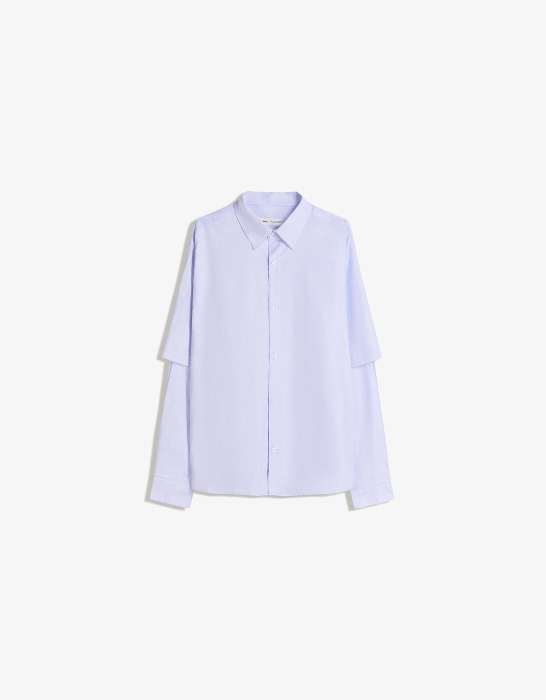 Oversized double sleeve shirt