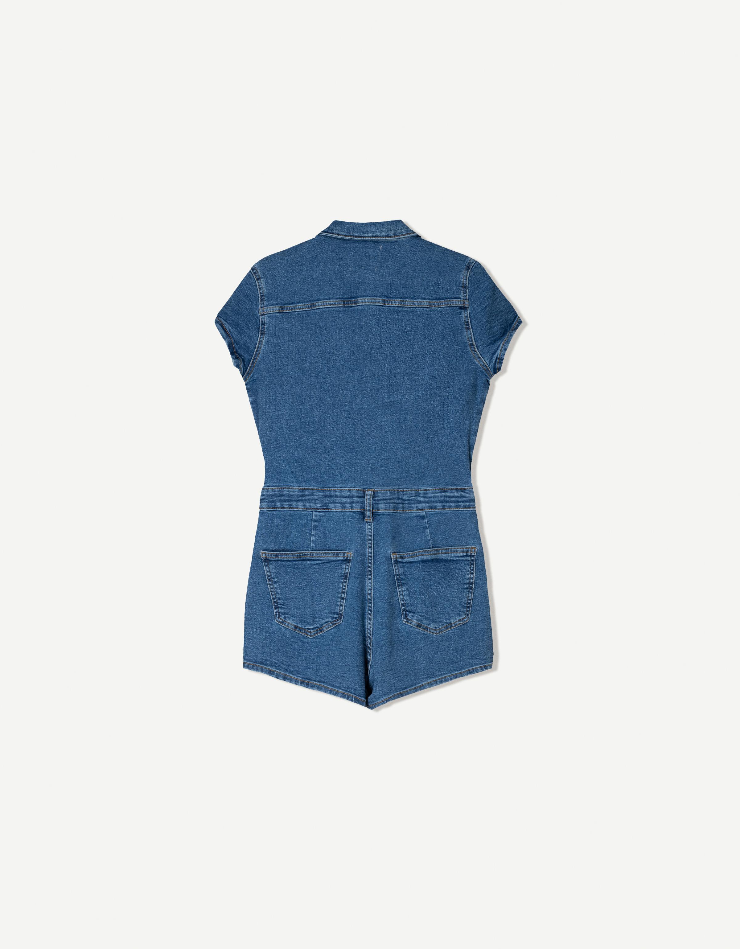 THE SHINZONE DENIM JUMP SUIT（Denim Zipper Jumpsuit Size S